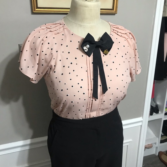 Pink and black tunic blouse - Picture 3 of 6
